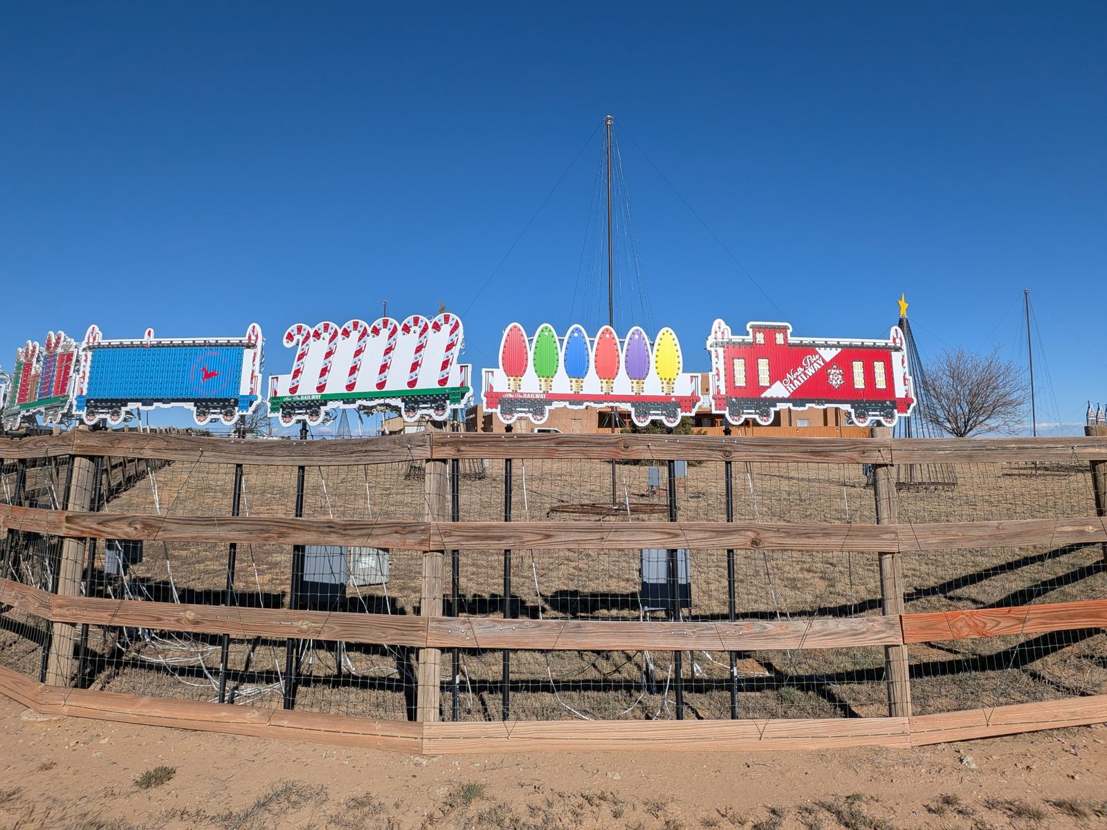 North Pole Railway train cars